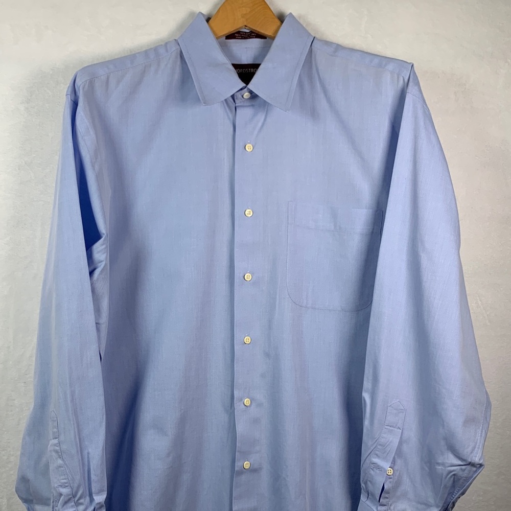 Nordstrom woven in Italy Shirt Mens size 16.5 34